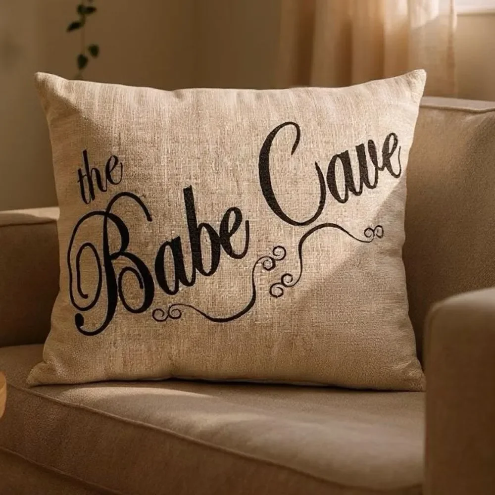 Babe Cave Double-Sided Throw Pillow